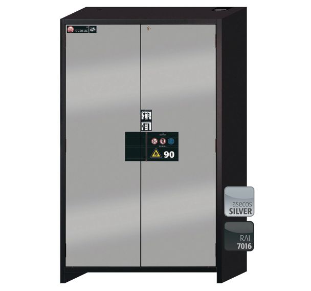 Armoire de sécurité Q-PEGASUS-90 Gris RAL 7016/asecos argent - asecos