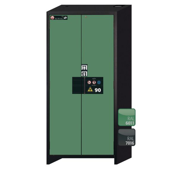 Armoire de sécurité Q-PEGASUS-90 Gris/Vert RAL 6011 - asecos