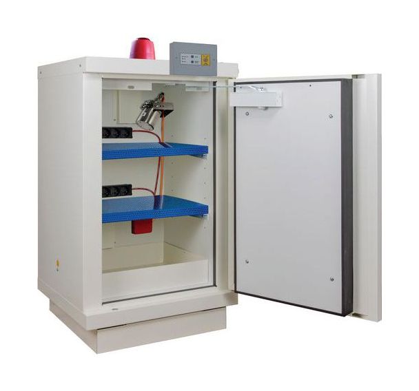 Armoire de sécurité blanche pour batteries lithium - Tout équipée