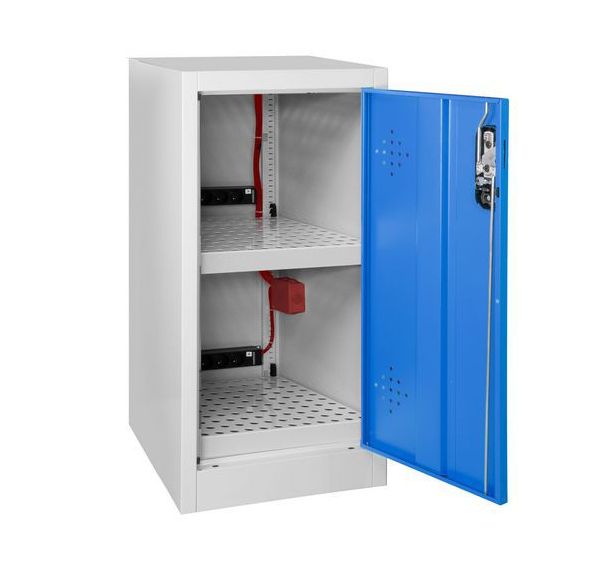 Armoire de sécurité bleue stockage de batteries au lithium - Trionyx