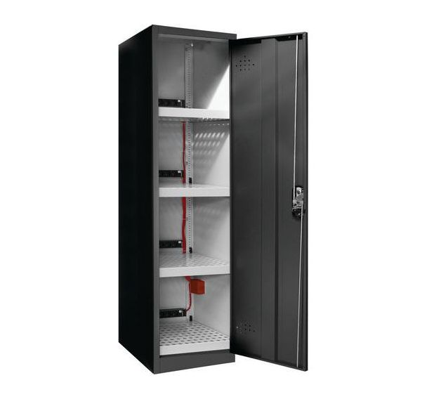 Armoire de sécurité noire stockage de batteries au lithium - Trionyx