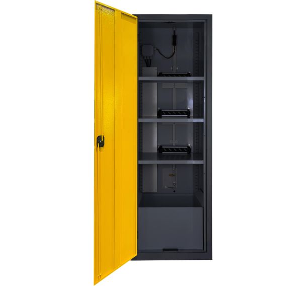Armoire de sécurité pour batteries lithium - Réservoir d'eau et prises