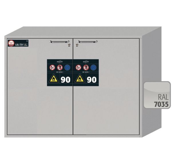 Armoire de sécurité sous paillasse UB-S-90 Gris RAL 7035 - asecos