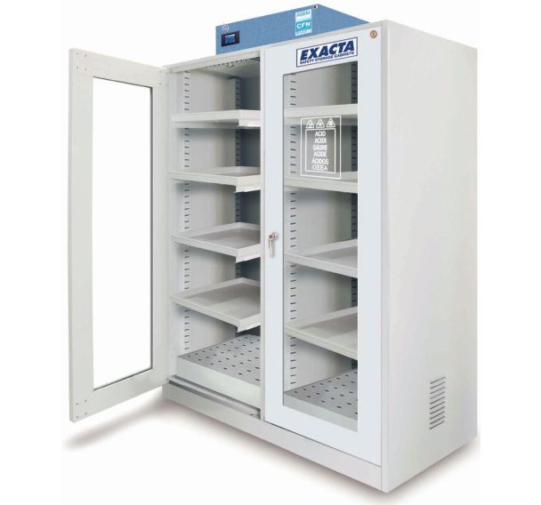 Armoire de sécurité ventilée 8 étagères coulissantes