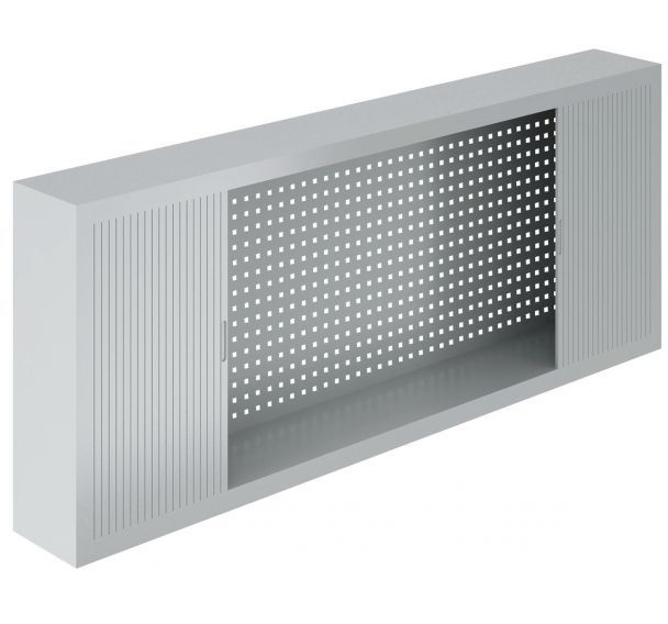 Armoire fond plan de travail avec rideaux PVC Sofame