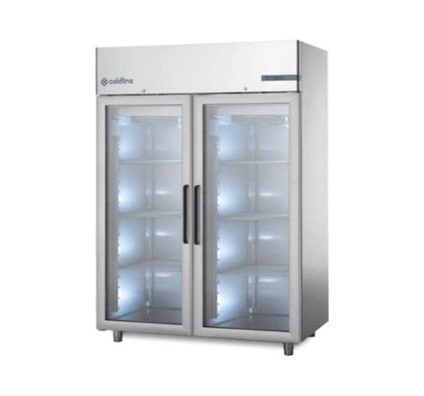 Armoire froid positif deux portes vitrées Ht 190/220cm reconditionnée