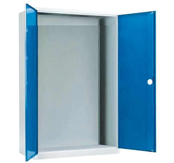Armoire grand volume monobloc coloris Gris/Bleu