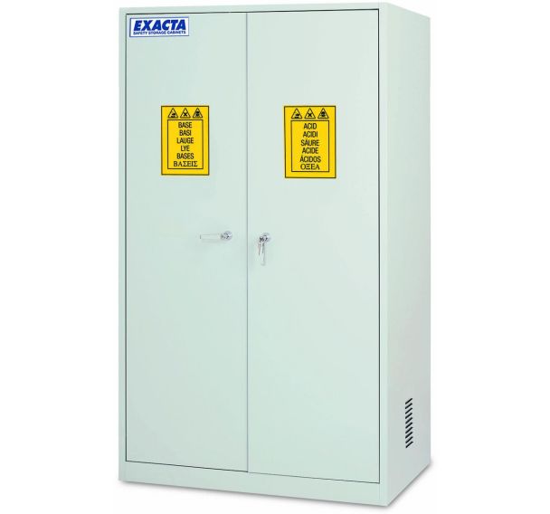 Armoire haute 2 portes pleines avec étagères coulissantes