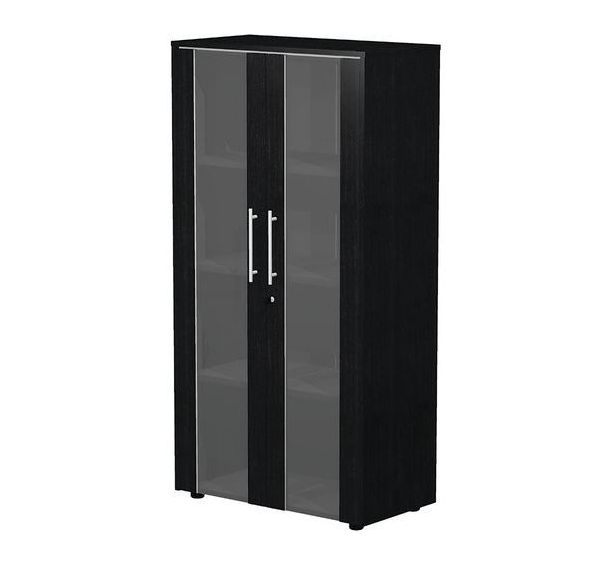 Armoire haute avec 2 portes en verre fumé à serrure Royal - Artarredi