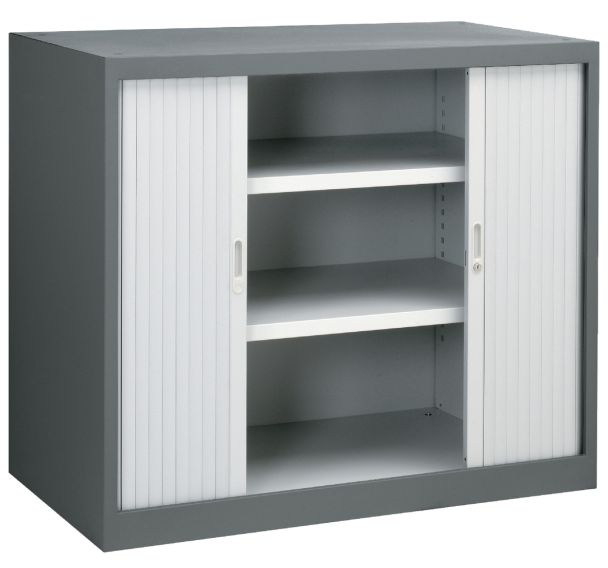 Armoire basse d'atelier à rideaux 1060x910x600 mm