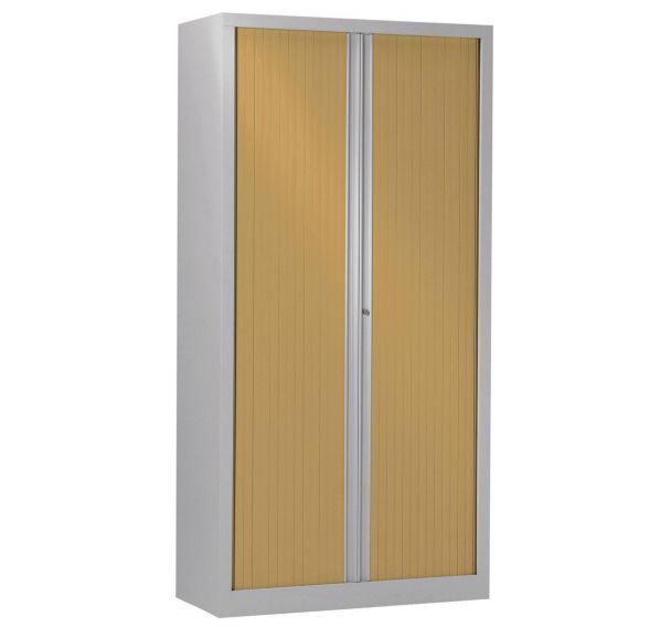Armoire haute grande largeur rideaux ton bois à monter Vinco