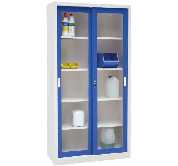 Armoire haute monobloc à vitrine - Largeur 1000 mm - Manutan Expert