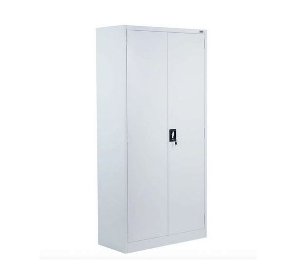 Armoire haute reconditionnée à portes battantes - Grise