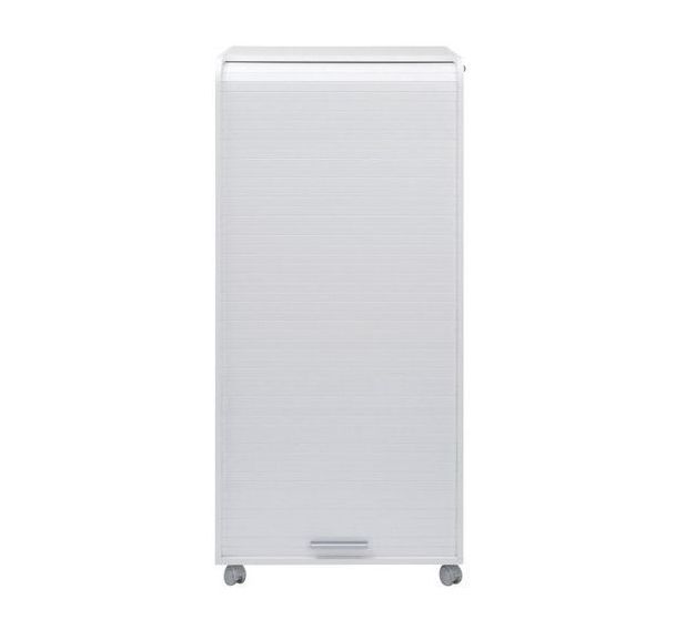 Armoire informatique mobile Orga coloris blanc