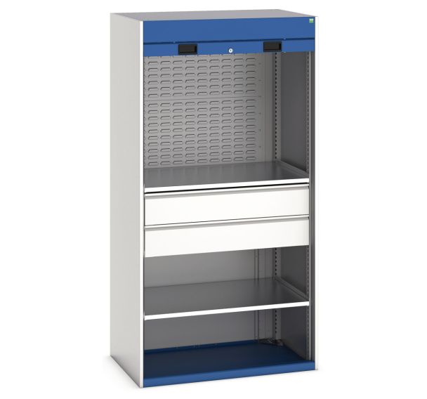 Armoire lourde à porte rideaux et à tiroirs Cubio 2000x1050mm - Bott