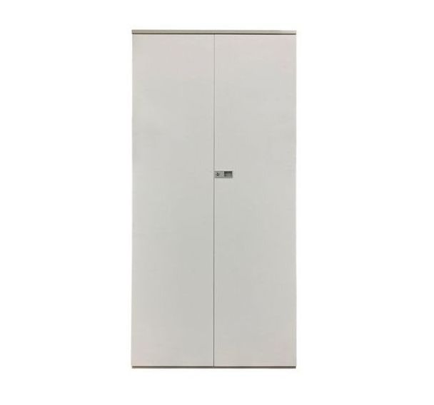 Armoire mi-haute reconditionnée - Ouveture portes battantes - Blanche