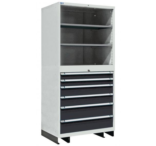 Armoire modulaire sur socle 805x695x2100 mm Gris 7035 / 7016