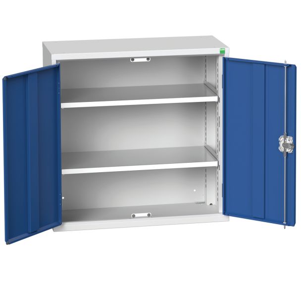 Armoire portes battantes lourdes 800x350x800mm, 2 étagères