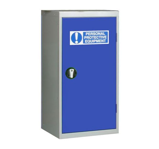 Armoire pour EPI, 1 porte, 2 étagères, 910 mm de haut