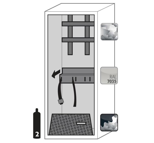 Armoire pr bouteilles de gaz G-ULTIMATE-90 G90.145.060 Blanc