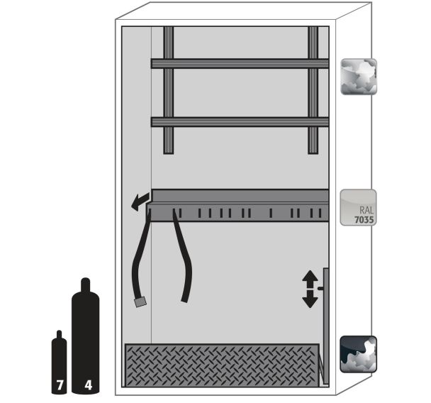 Armoire pr bouteilles de gaz G-ULTIMATE-90 G90.205.120 Blanc