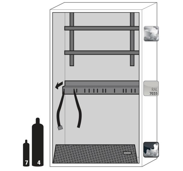 Armoire pr bouteilles de gaz G-ULTIMATE-90 G90.205.120 Blanc