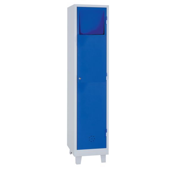 Armoire reception ligne sale 1 colonne 1 trappe Gris/bleu