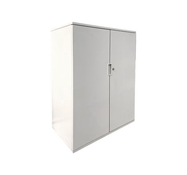 Armoire reconditionnée basse 2 portes - Grise