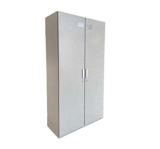 Armoire reconditionnée haute à portes battantes - Taupe