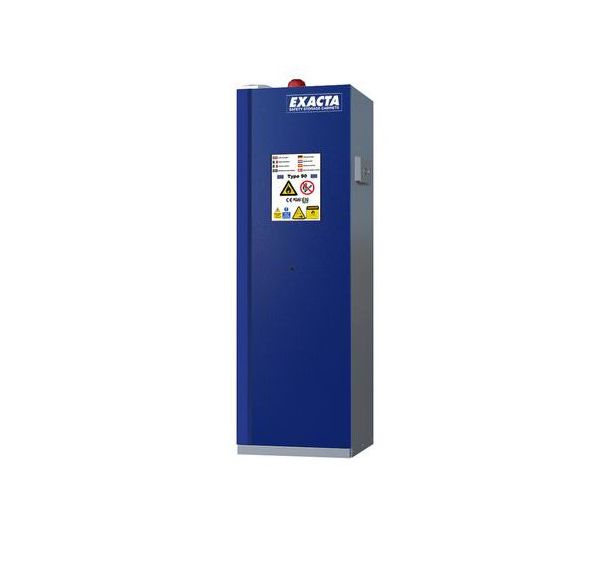 Armoire sécurité haute bleue batterie lithium alarme extincteur-Exacta