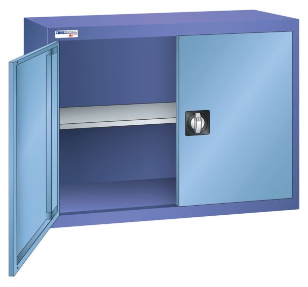 Armoire suspendue portes battantes tole pleine hauteur 80 cm