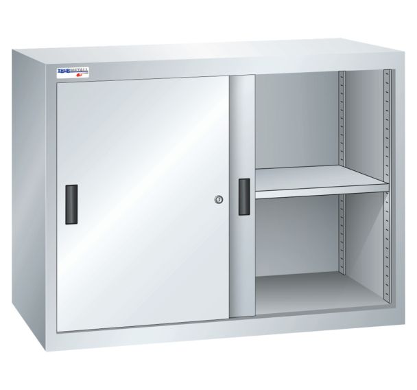 Armoire suspendue portes coulissantes tole haut. 80 cm prof. 35 cm