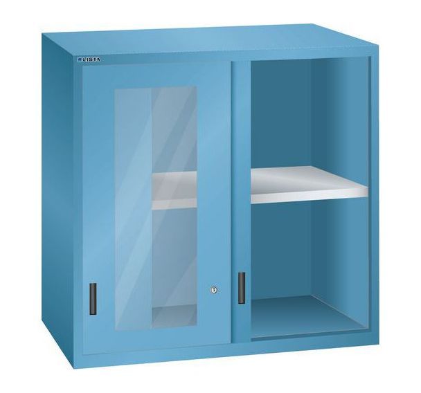 Armoire vitrée portes coulissantes - Largeur 102 cm