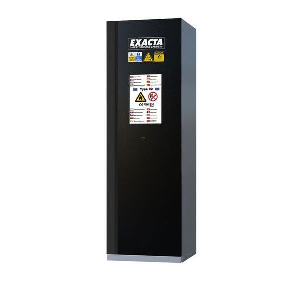 Armoires de sécurité hautes noires pour batteries lithium-ion - Exacta