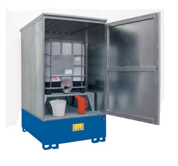 Armoires de stockage IBC double paroi Galvanisé - 1000 L