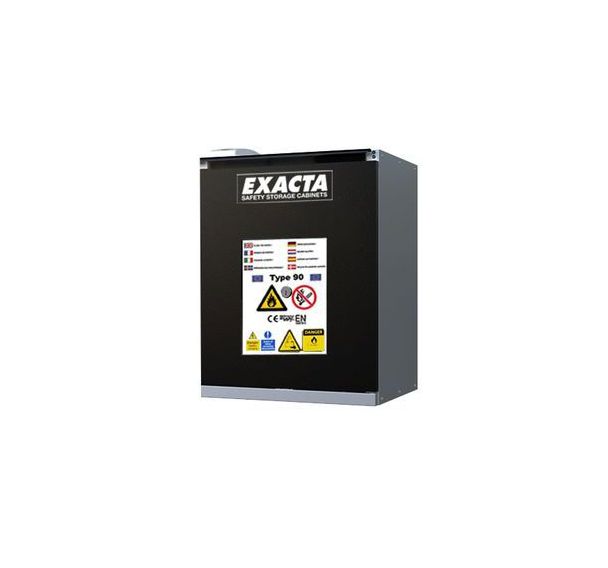 Armoires sécurité basses noires batteries lithium-ion alarme et prises