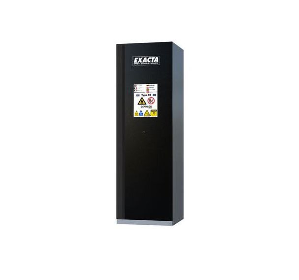 Armoires sécurité hautes noires pour batteries lithium-ion avec alarme