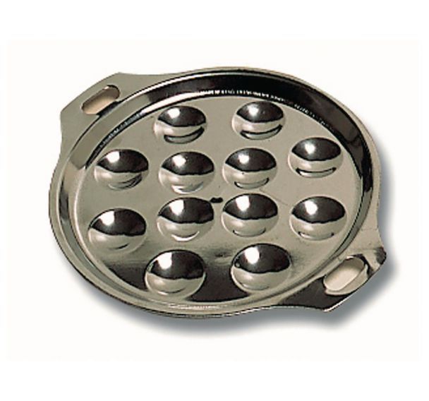 Assiette à escargots inox