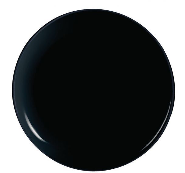 Assiette à pizza en verre sodocalcique ø32 cm noir-Black-Arcoroc