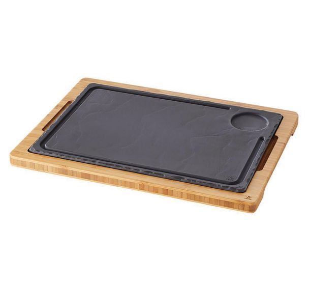 Assiette à steak en porcelaine noir-Basalt-Revol