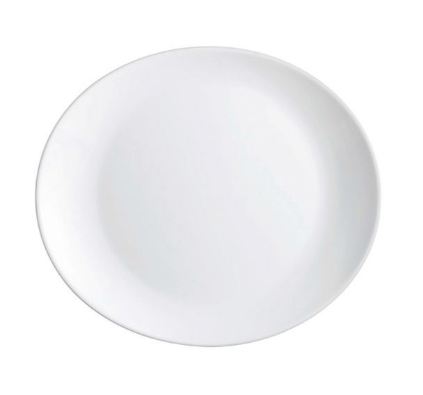 Assiette à steak en verre trempé blanc-Restaurant-Arcoroc