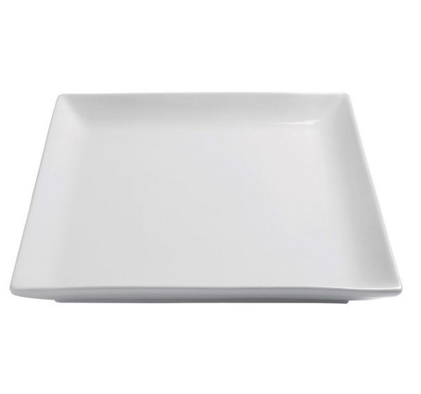 Assiette carrée plate en porcelaine-Clelia