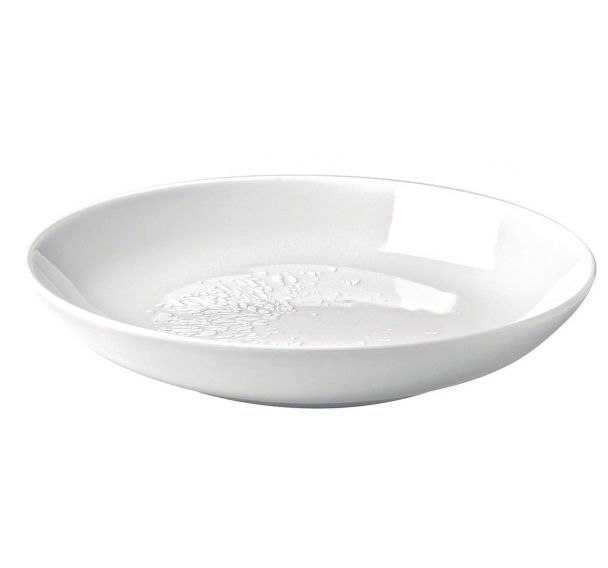Assiette creuse en porcelaine ø20 cm blanc-Agrume