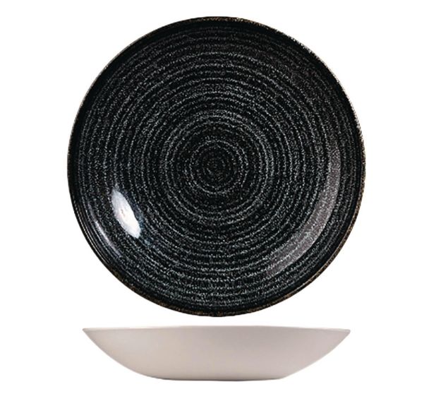 Assiette creuse en porcelaine ø24,8 cm noir-Studio Print-Churchill