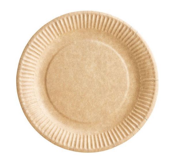 Assiette en carton ingraissable - 18 cm