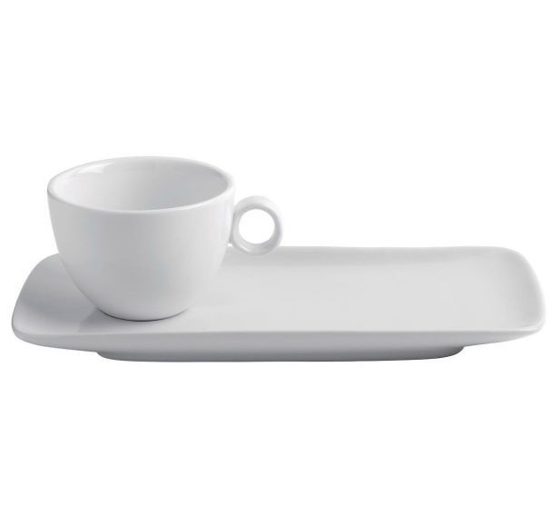 Assiette en porcelaine blanc- Eo