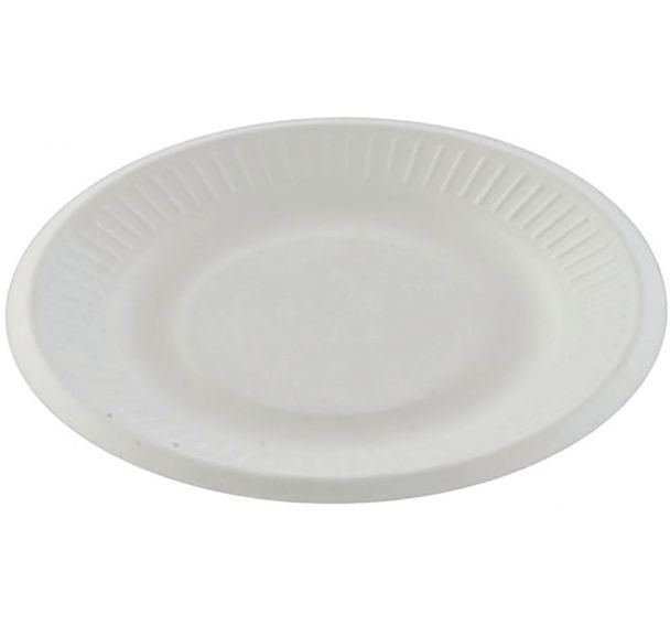 Assiette jetable carton blanc 18cm x50
