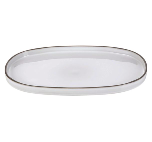 Assiette ovale en porcelaine-Caractere-Revol