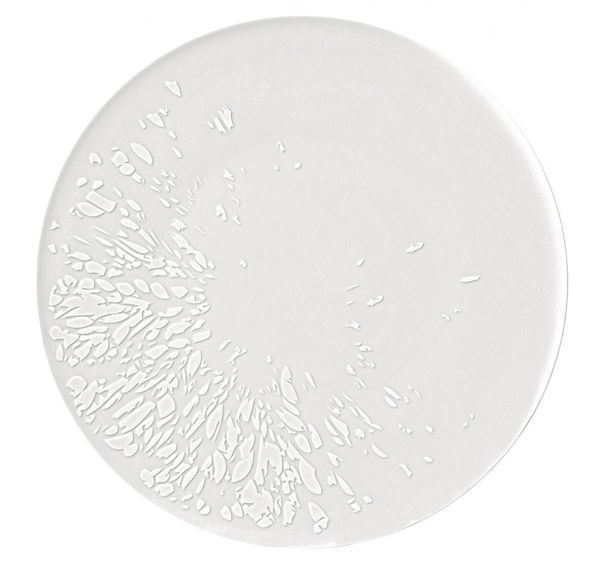 Assiette plate en porcelaine ø27 cm blanc-Agrume