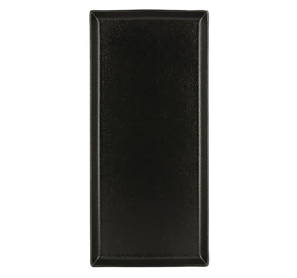 Assiette rectangulaire en porcelaine noir-Equinoxe-Revol